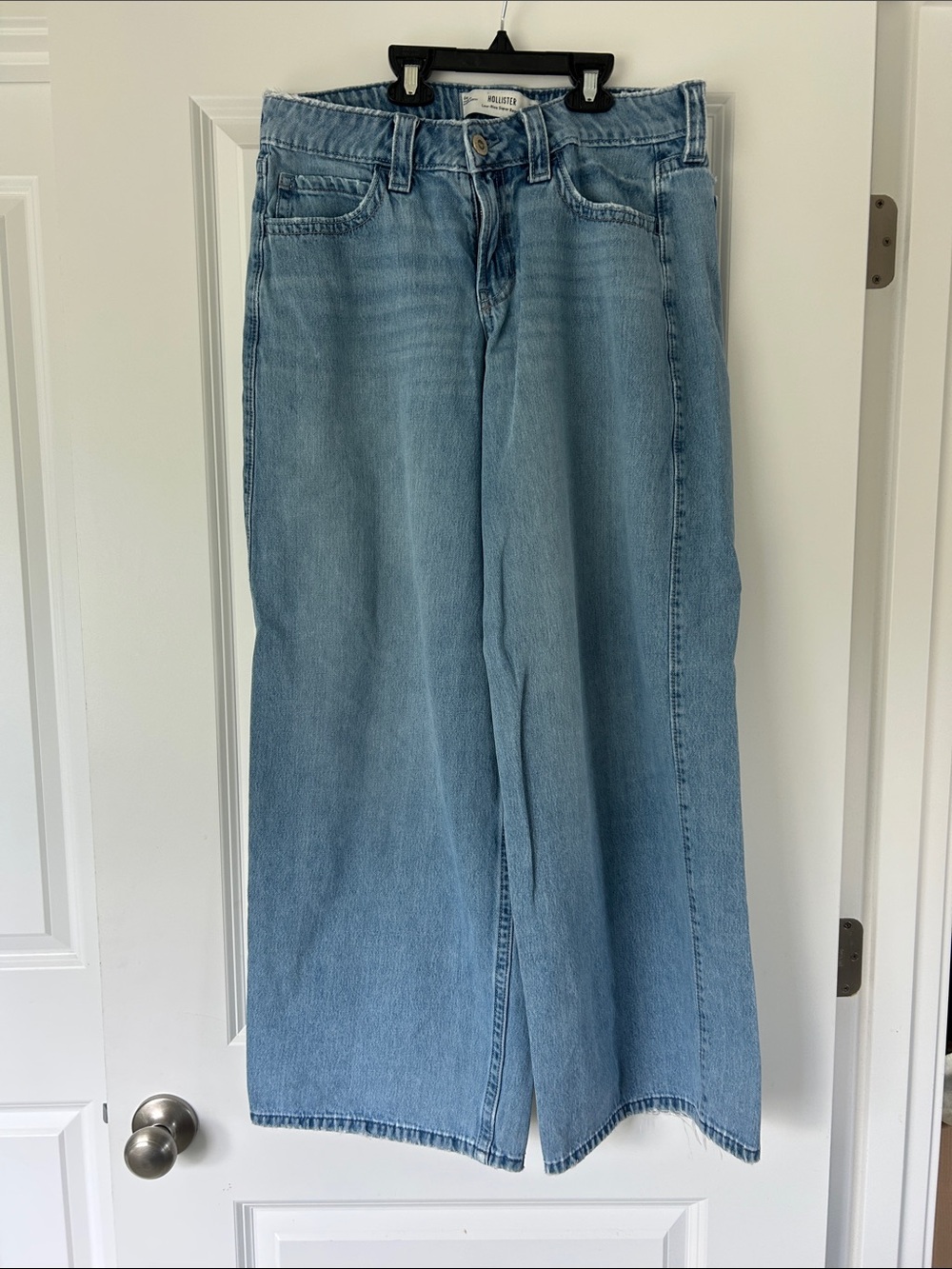 Hollister Light Blue Low-Rise Super Baggy Jeans